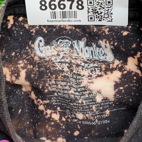 Gas Monkey Garage Shirt XL 24x28 Bleached Black - Picture 5 of 11